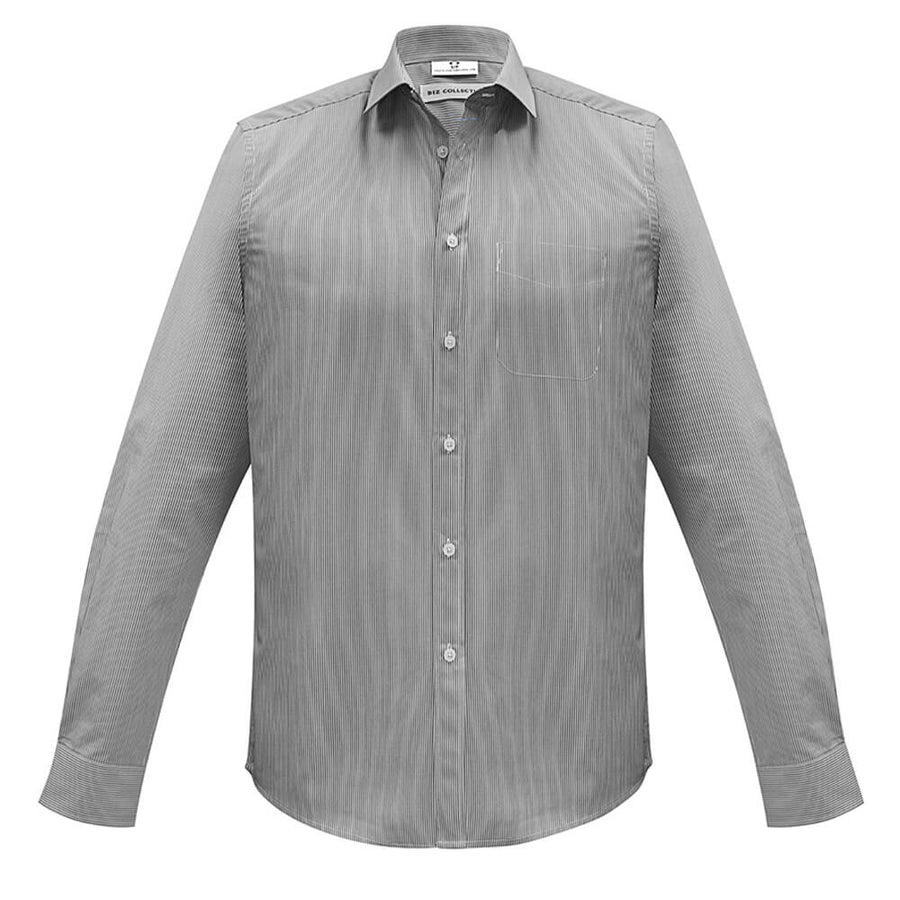 Biz Collection S812ML Mens Euro Long Sleeve Shirt Black Front
