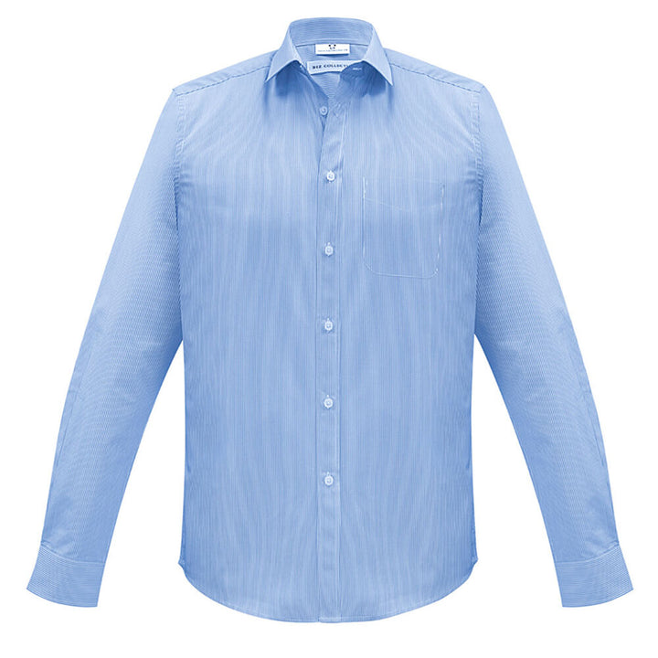 Biz Collection S812ML Mens Euro Long Sleeve Shirt Blue
