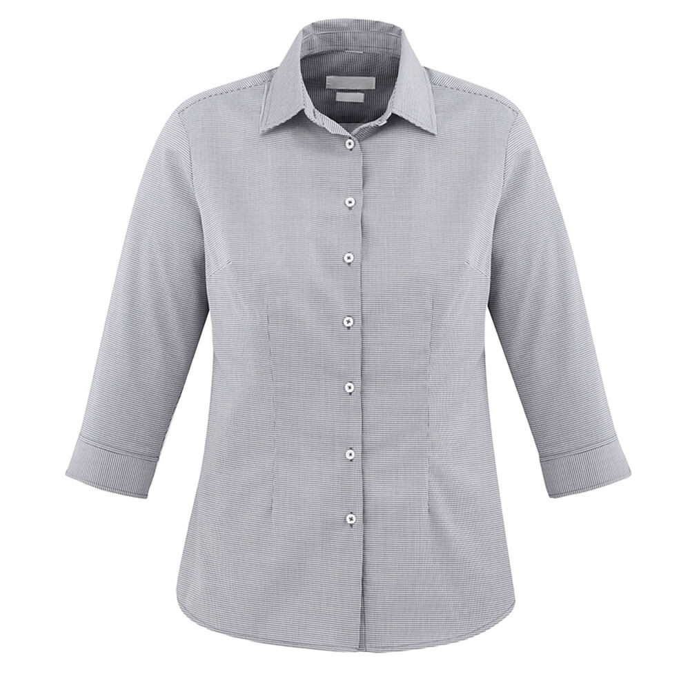 Biz Collection S910LT Womens Jagger 3/4 Sleeve Shirt Silver