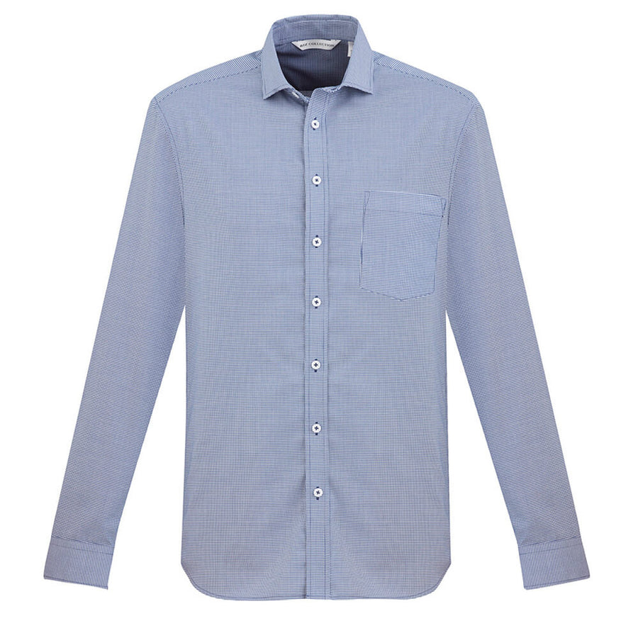 Biz Collection S910ML Mens Jagger Long Sleeve Shirt French Blue Front