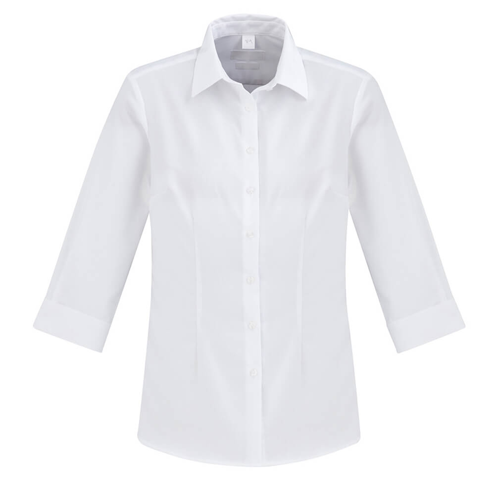 Biz Collection S912LT Womens Regent 3/4 Sleeve Shirt White