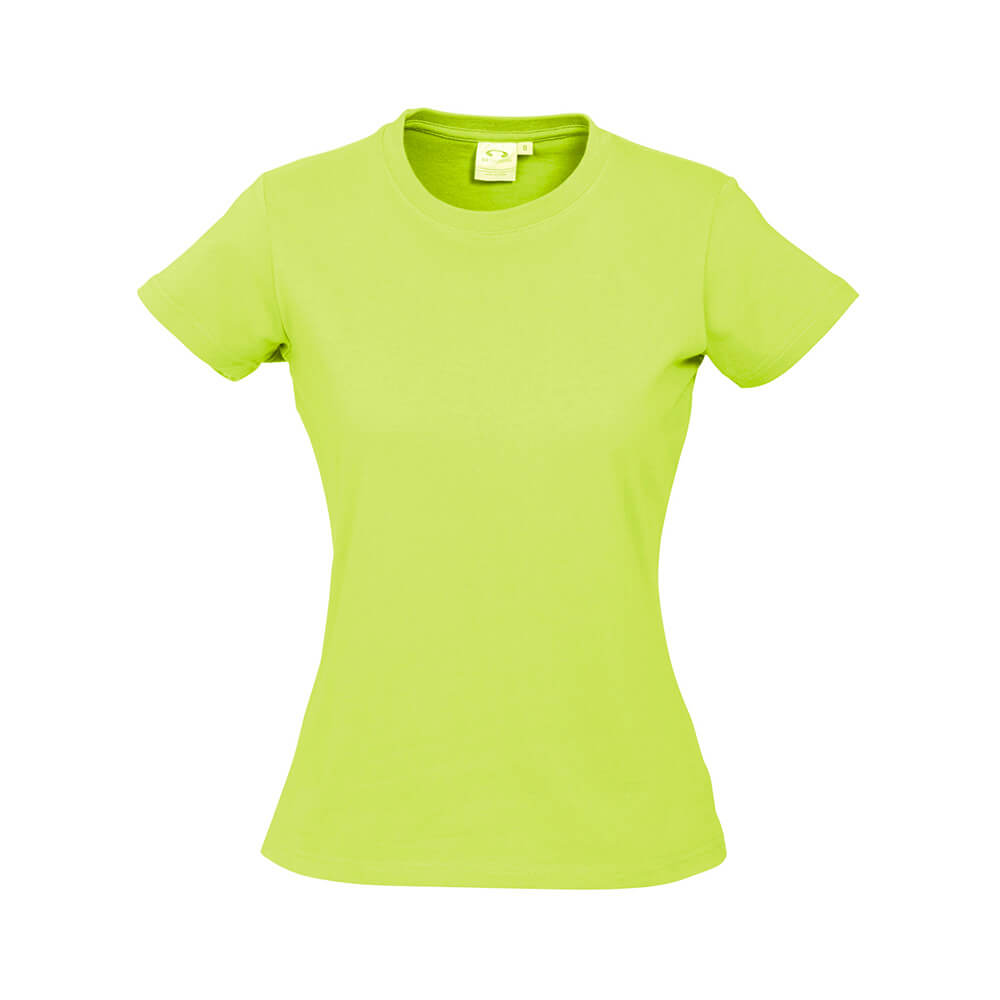 Biz Collection T10022 Womens Ice Tee Fluoro Yellow/Lime