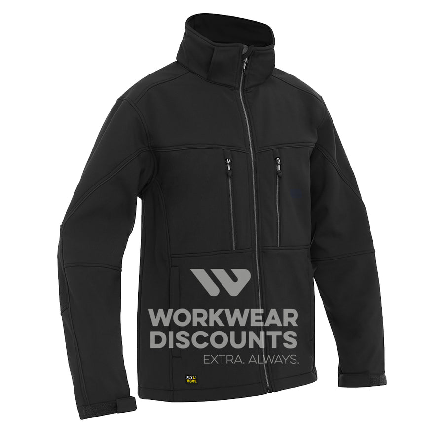 Bisley BJ6570 Hooded Soft Shell Jacket Black Front