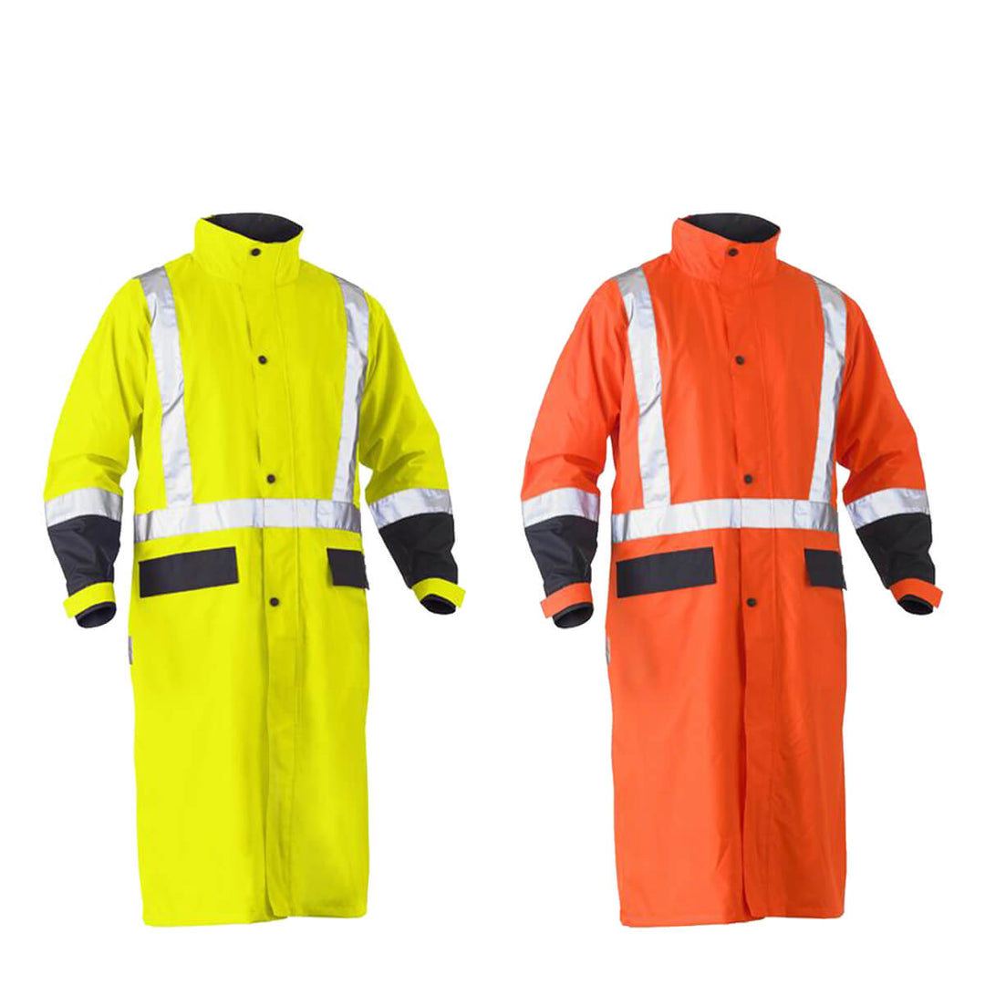 Bisley BJ6961T Hi-Vis Taped Long Rain Coat