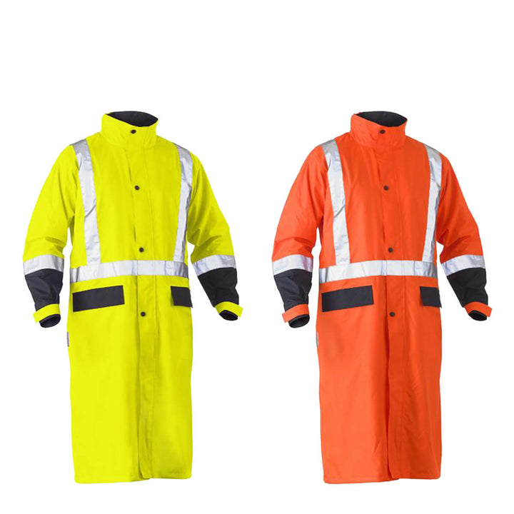 Bisley BJ6961T Hi-Vis Taped Long Rain Coat