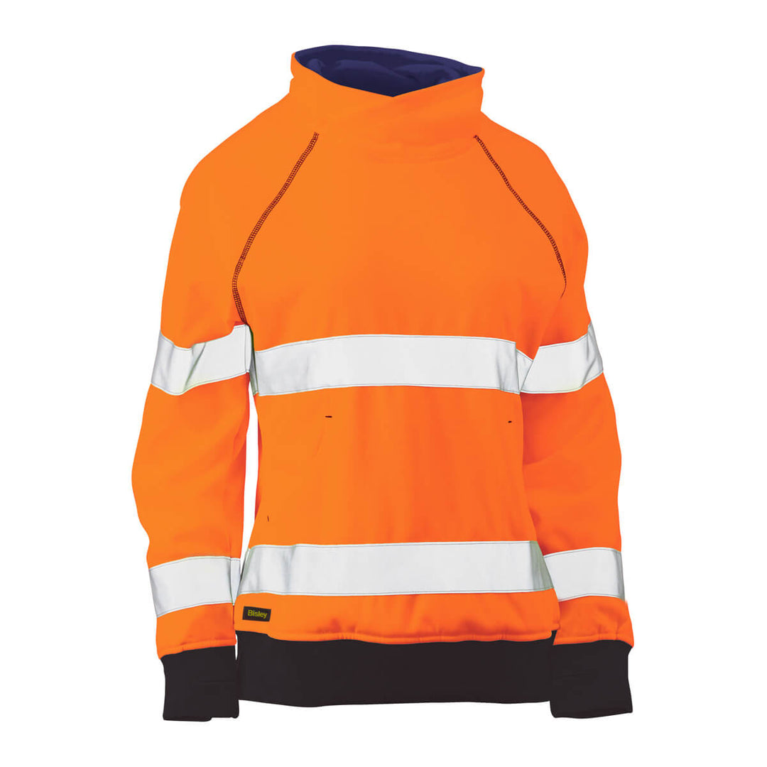 Bisley BKL6818T Womens Hi Vis Taped Fleece Jumper Orange