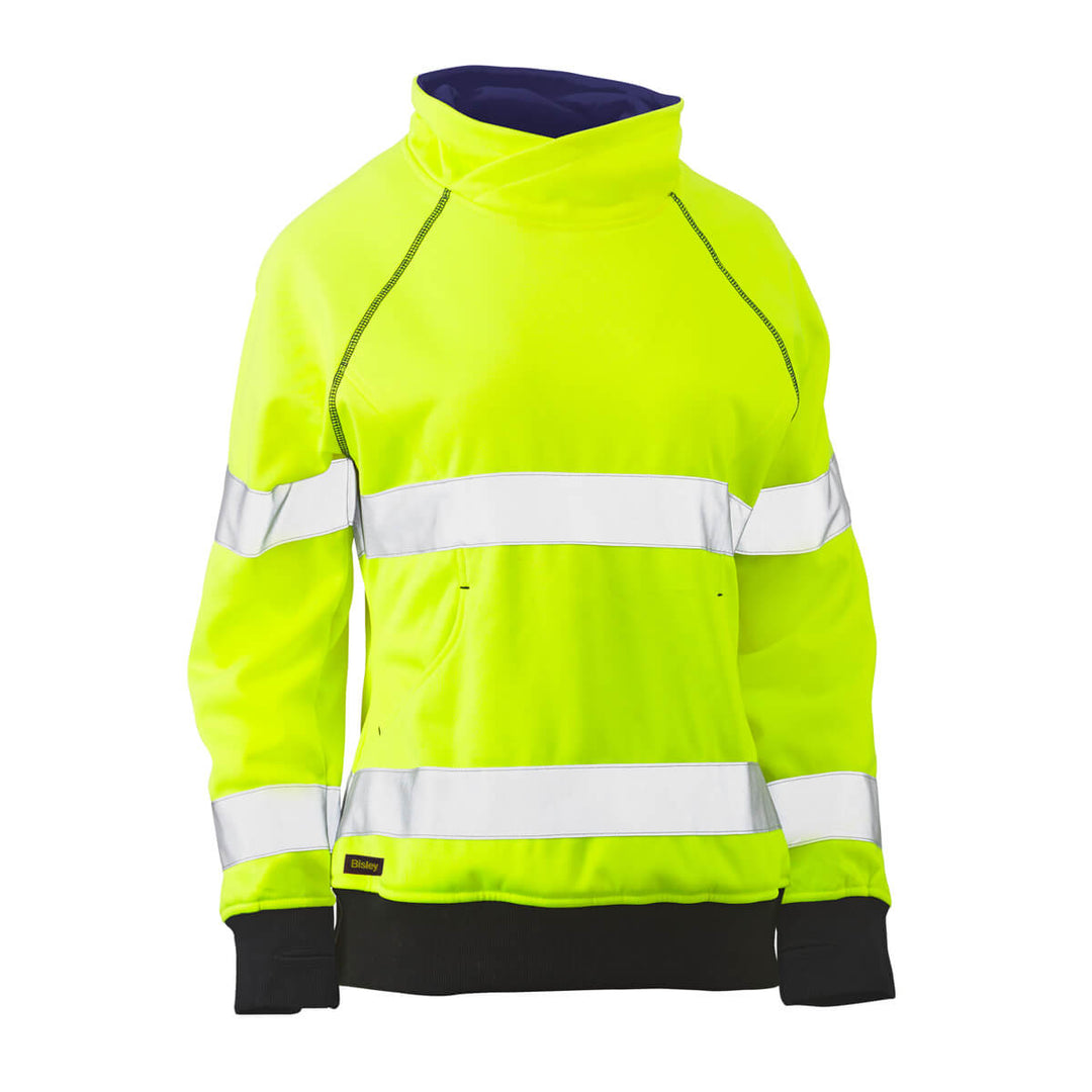 Bisley BKL6818T Womens Hi Vis Taped Fleece Jumper Yellow