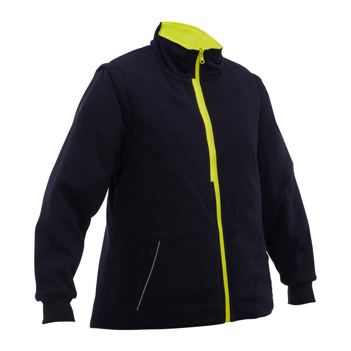 Bisley BKL6975  Navy inner from the Yellow jacket Front view