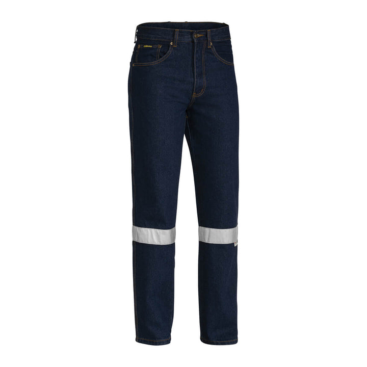 Bisley BP6050T Rough Rider Taped Denim Jeans Blue Front