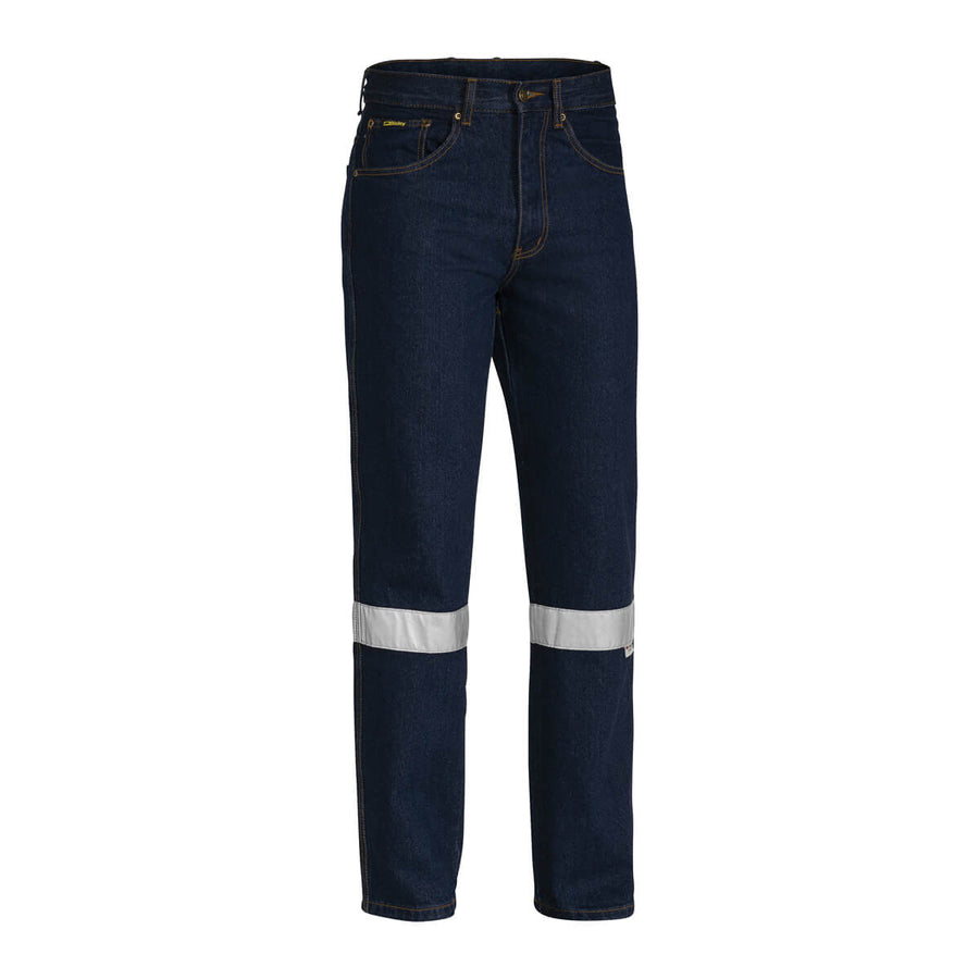 Bisley BP6050T Rough Rider Taped Denim Jeans Blue Front