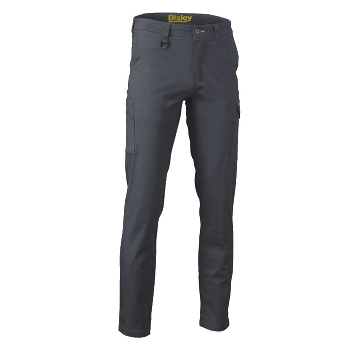 Bisley BPC6008 Stretch Cotton Drill Cargo Pants Charcoal