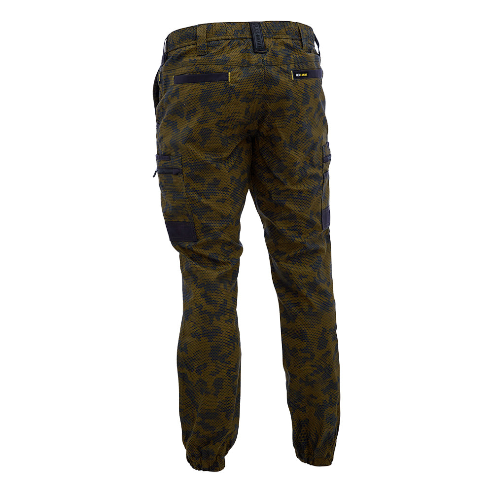 Bisley BPC6337 FLX & Move Stretch Camo Cargo Pants Army Honeycomb Back