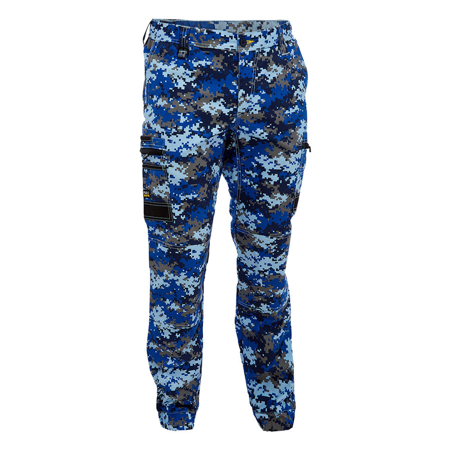 Bisley BPC6337 FLX & Move Stretch Camo Cargo Pants Marine Digital Front