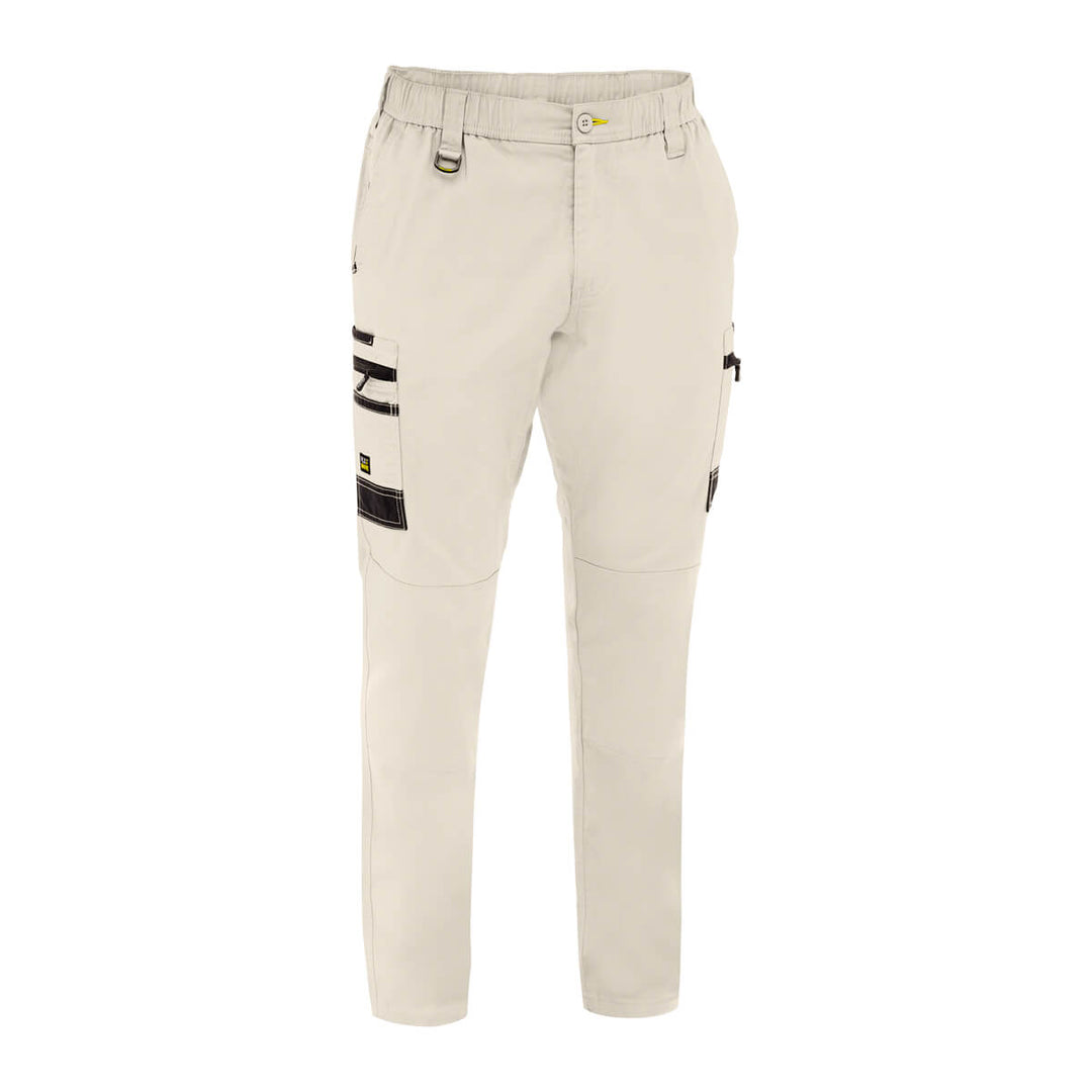 Bisley BPC6338 Flx & Move Stretch Canvas Elastic Waist Cargo Pants Stone