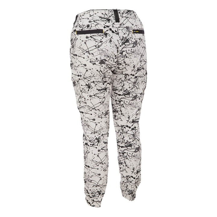 Bisley BPCL6337 Women's Flx & Move Stretch Camo Cargo Pants - Limited Edition Grey Paint Splatter Back