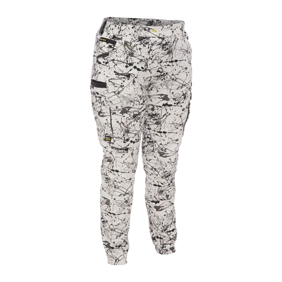 Bisley BPCL6337 Women's Flx & Move Stretch Camo Cargo Pants - Limited Edition Charcoal Camo Front