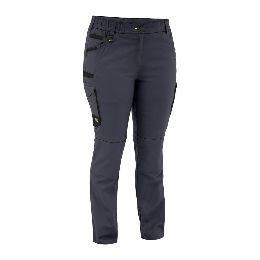 Bisley BPCL6338 Women's Flx & Move Stretch Canvas Elastic Waist Cargo Pants Stone