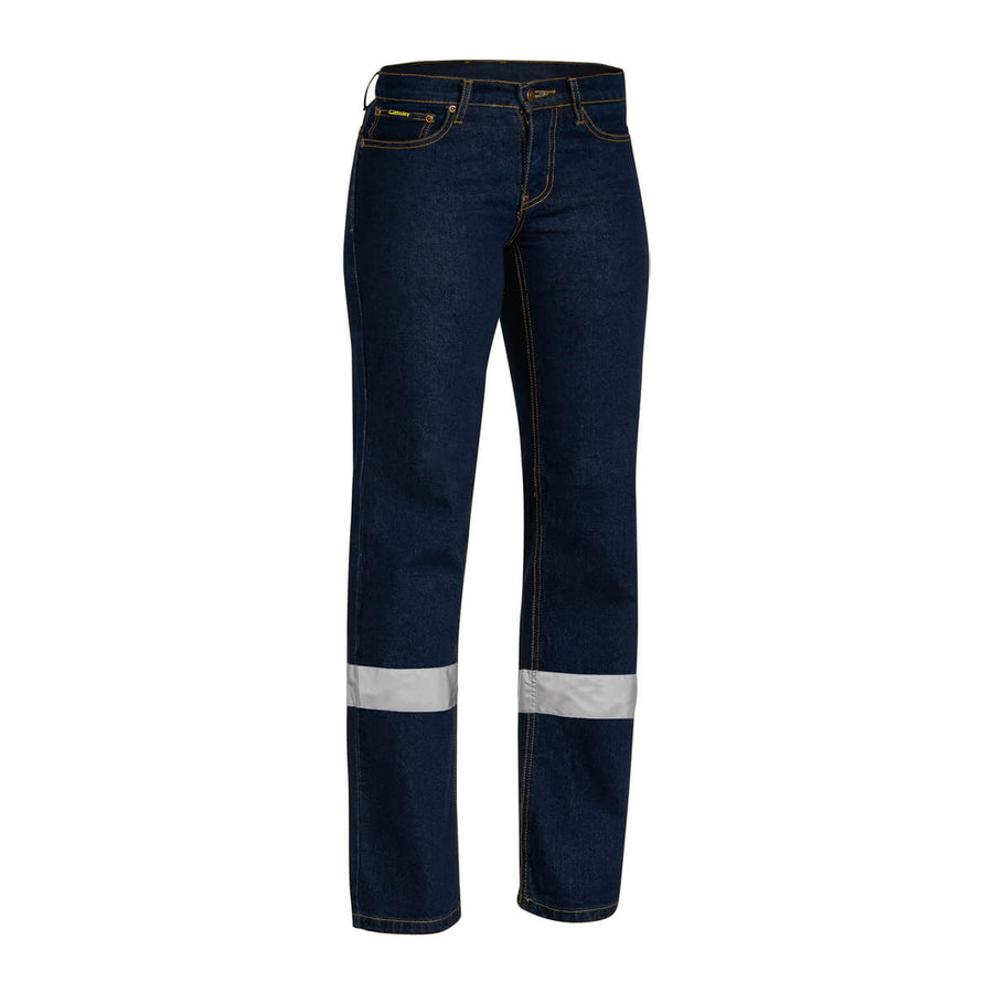 Bisley BPL6712T Ladies Taped Stretch Denim Jeans Front
