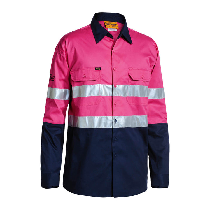 Bisley BS6896P NBCF Hi-Vis Taped Lightweight Gusset Shirt
