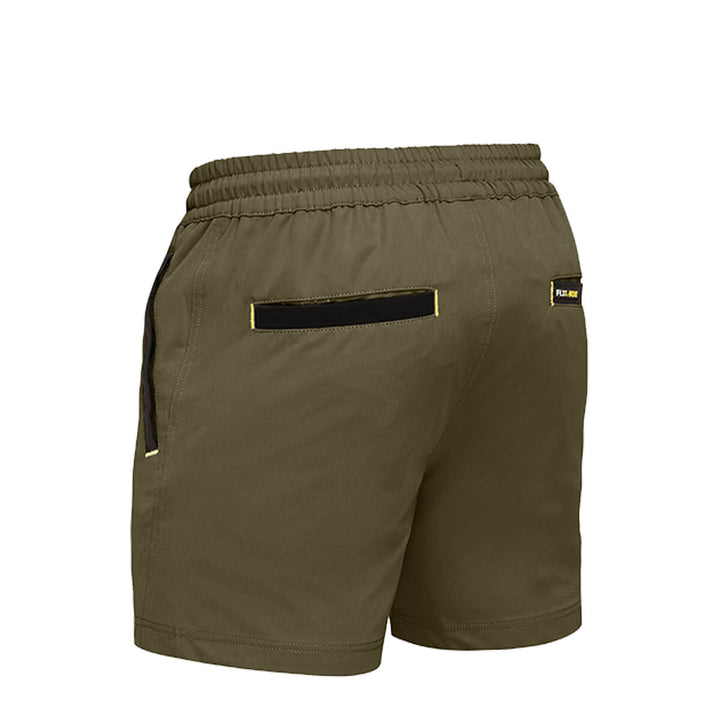 Bisley BSH1331 4-Way Stretch Elastic Waist Shorts Green