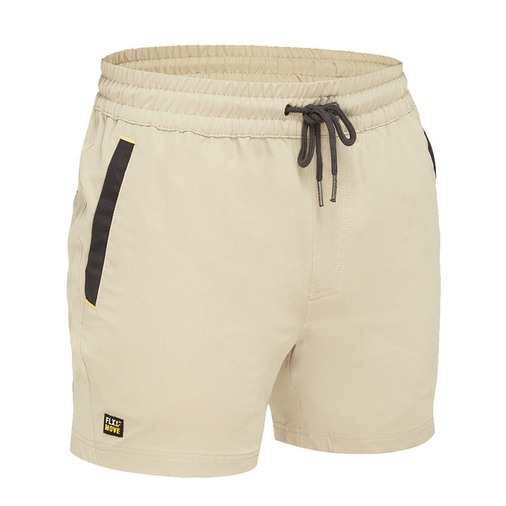 Bisley BSH1331 4-Way Stretch Elastic Waist Shorts Green