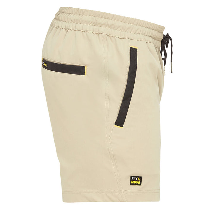 Bisley BSH1331 4-Way Stretch Elastic Waist Shorts Stone