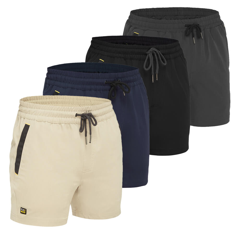 Bisley BSH1331 4-Way Stretch Elastic Waist Shorts Navy