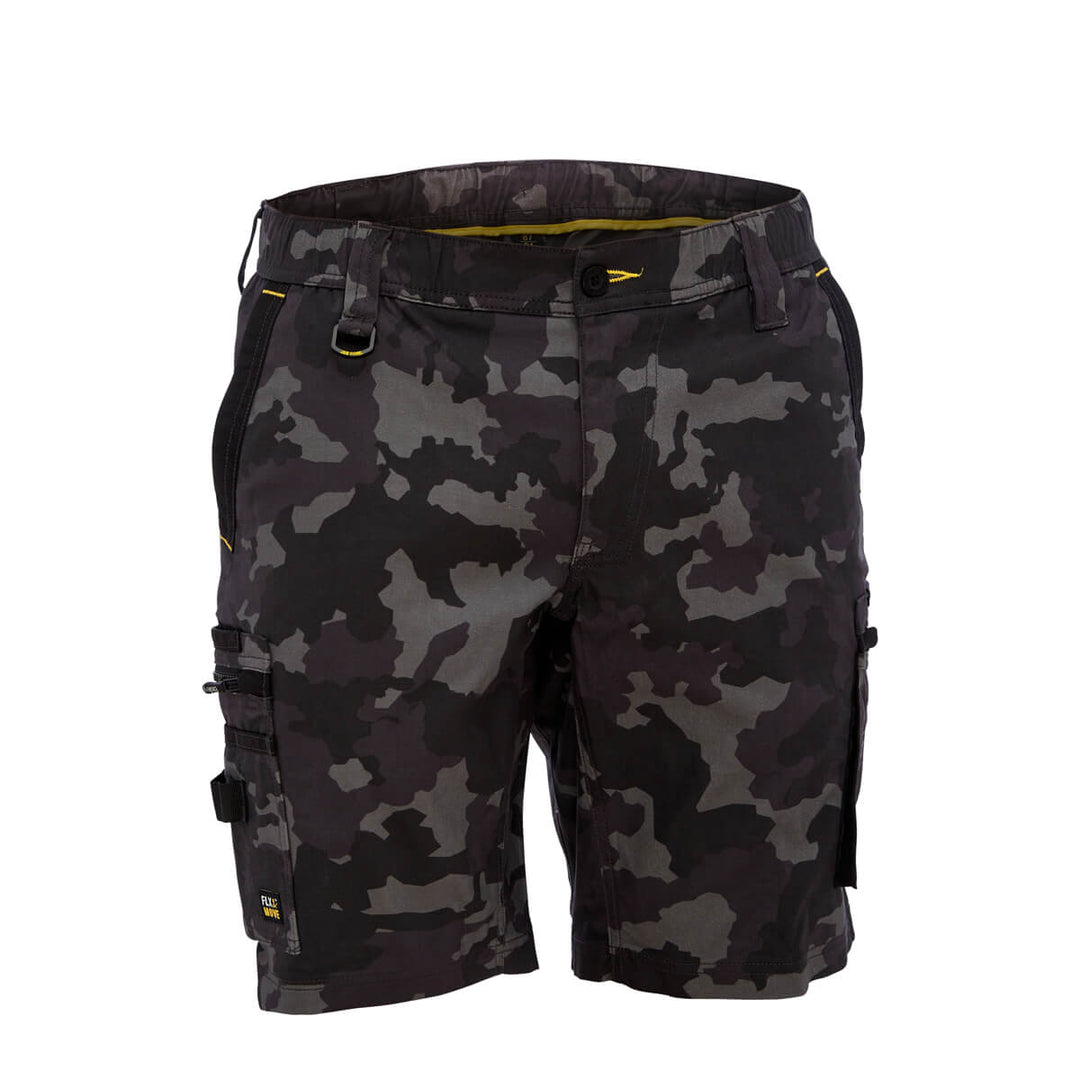 Bisley BSHC1337 Canvas Camo Cargo Short - Limited Edition Marine Digital Front
