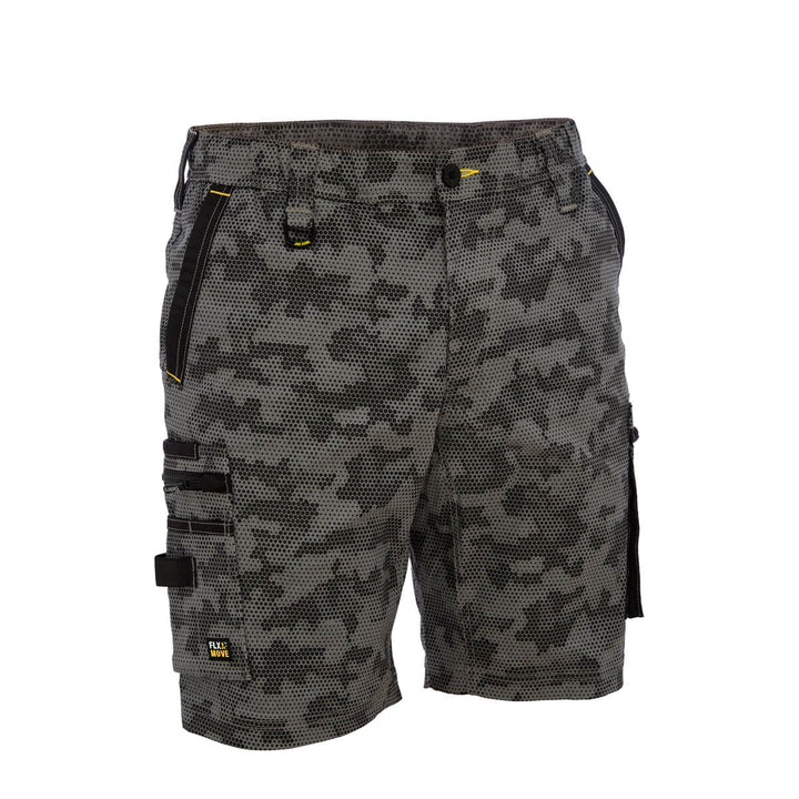 Bisley BSHC1337 Canvas Camo Cargo Short - Limited Edition Marine Digital Front