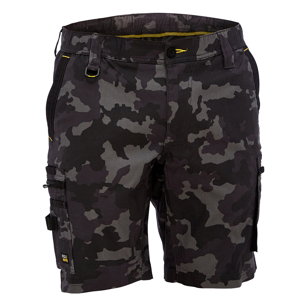 Bisley BSHC1337 Canvas Camo Cargo Short - Limited Edition Charcoal Camo Front