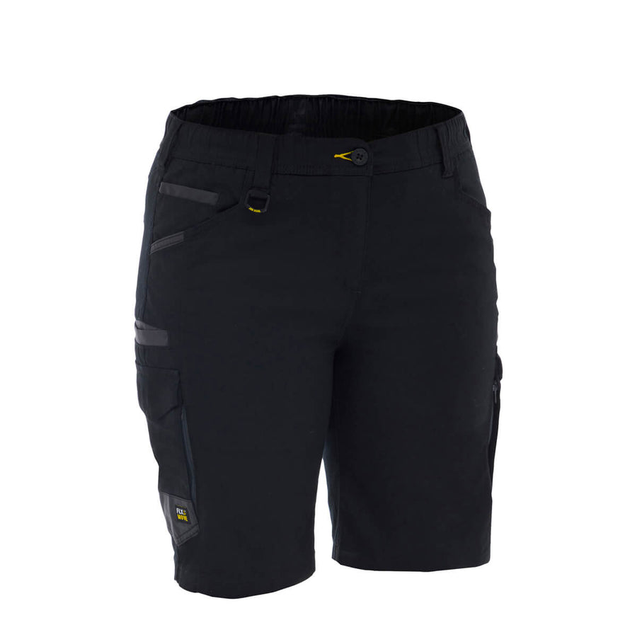 Bisley BSHL1338 Women's Flx & Move Elastic Waist Cargo Short Stone