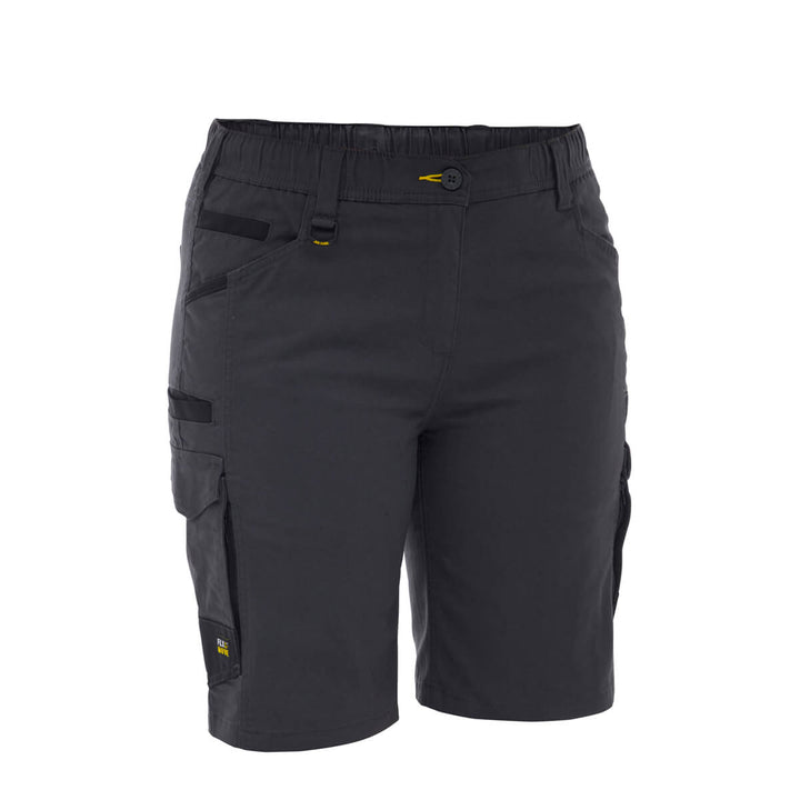Bisley BSHL1338 Women's Flx & Move Elastic Waist Cargo Short Stone