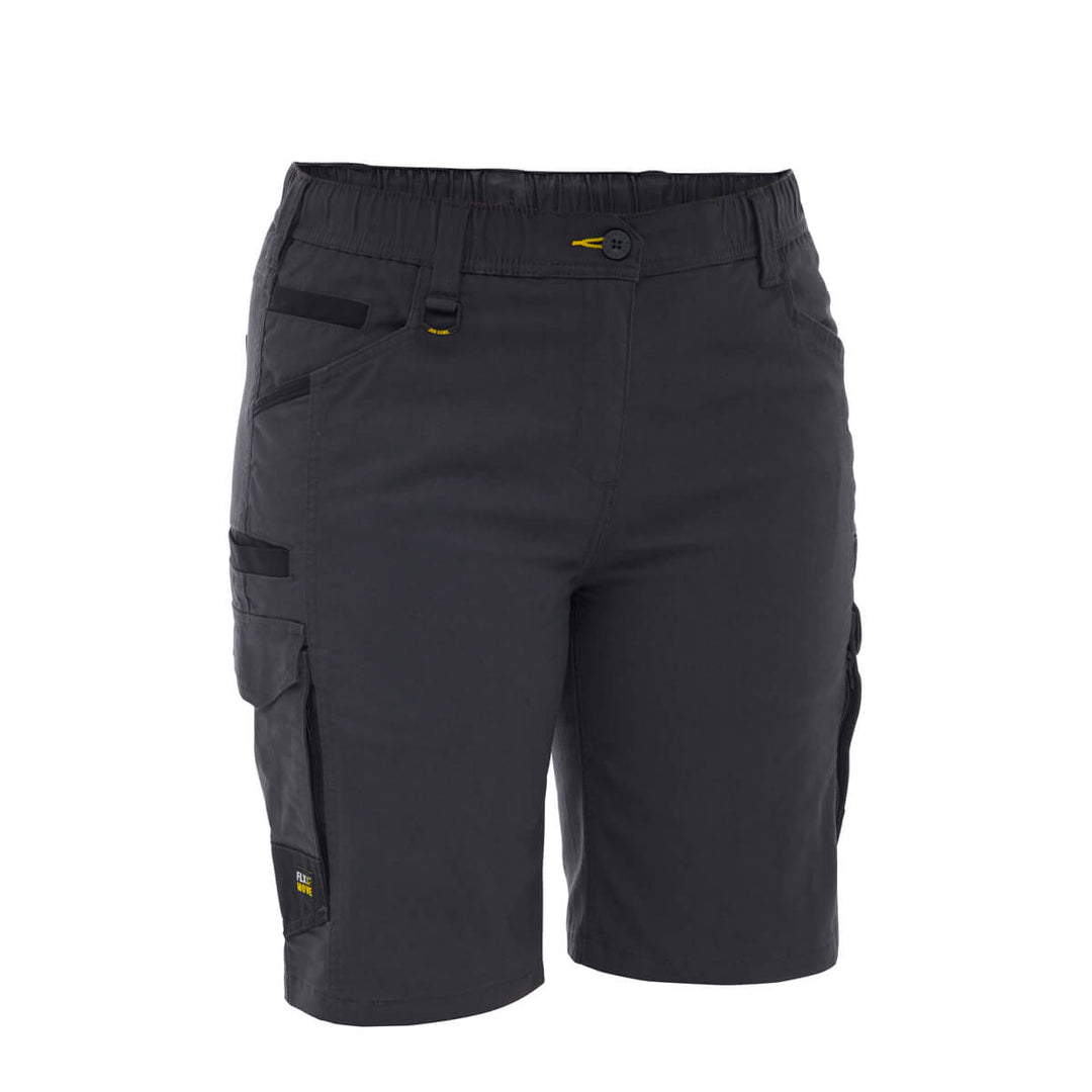 Bisley BSHL1338 Women's Flx & Move Elastic Waist Cargo Short Stone