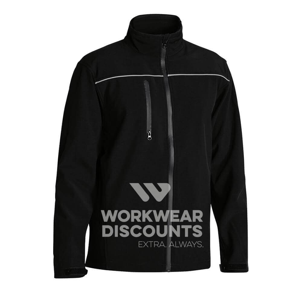 Bisley BJ6060 Soft Shell Jacket Black Front
