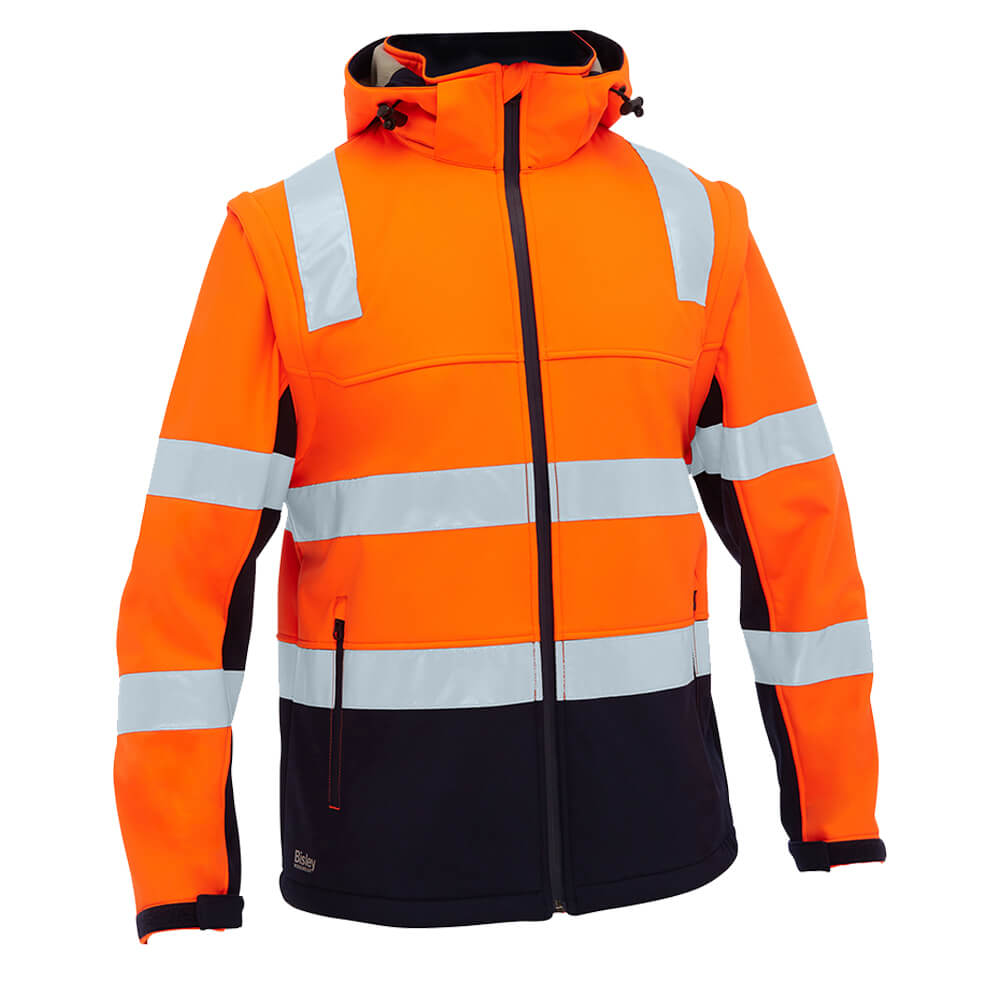 Bisley BJ6078T Taped Two Tone Hi Vis 3-In-1 Soft Shell Jacket