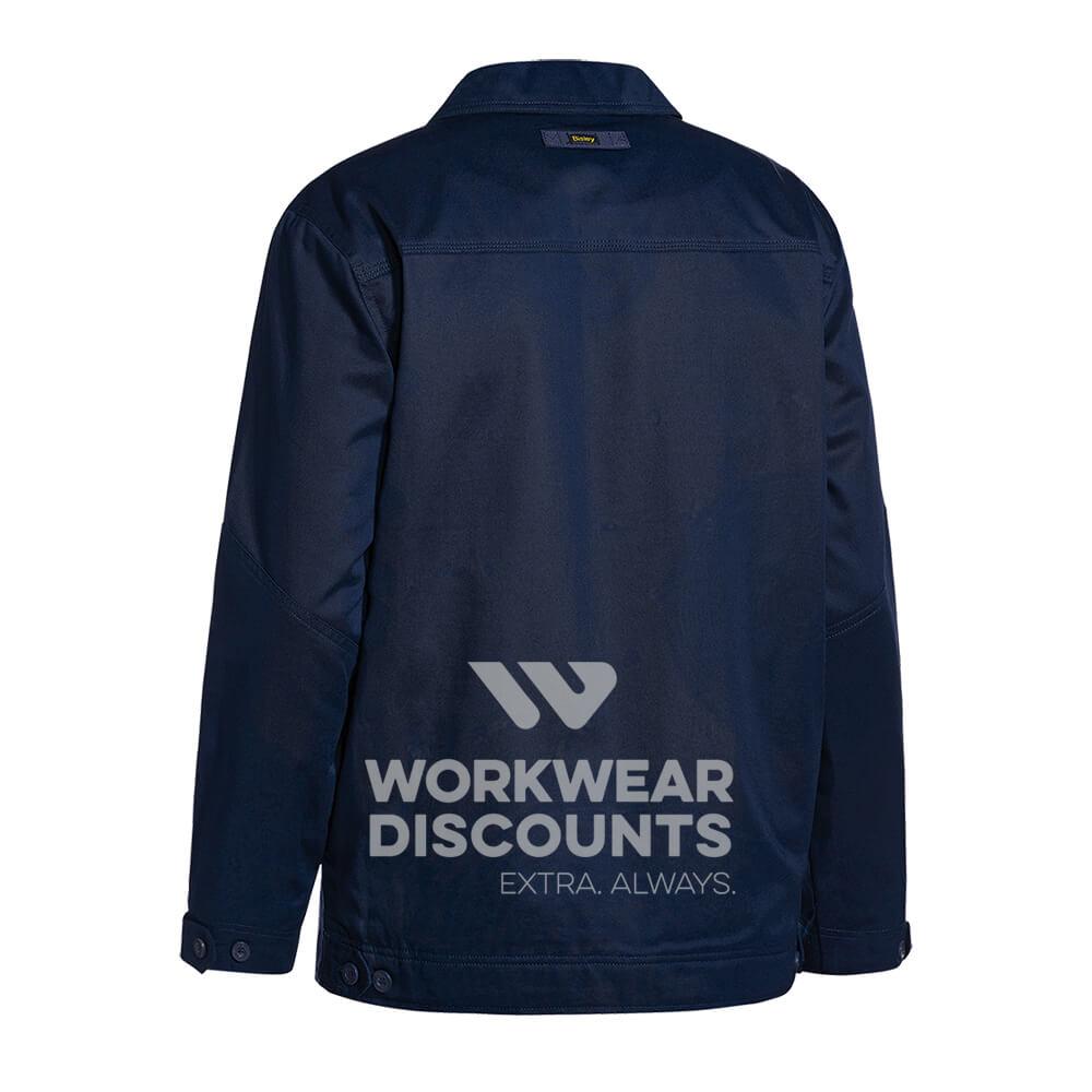 Bisley BJ6916 Cotton Drill Jacket with Liquid Repellent Finish Navy Back