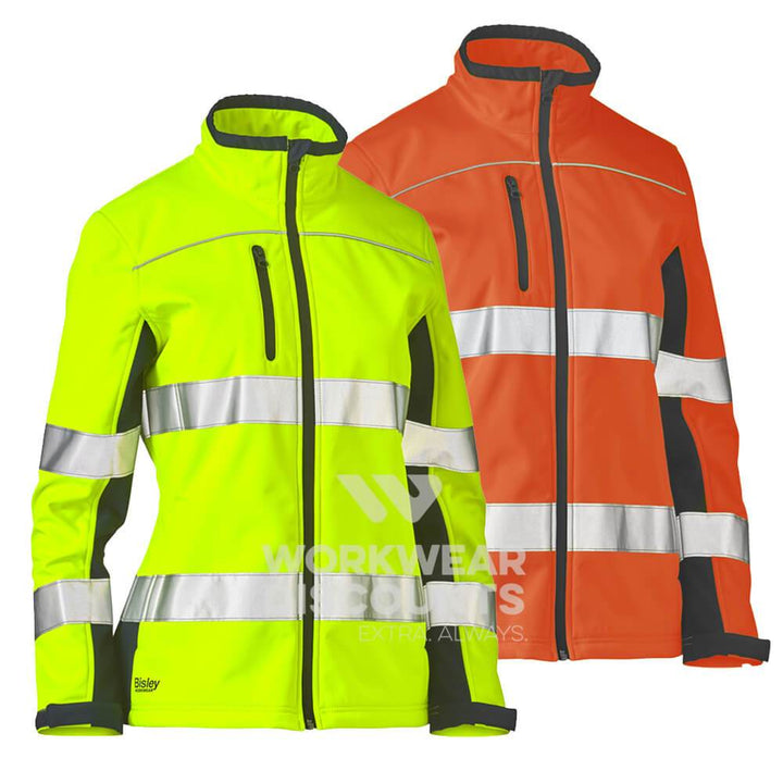 Bisley BJL6059T Womens Hi-Vis Taped Soft Shell Jacket