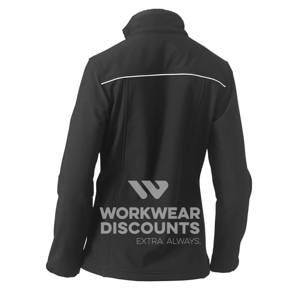 Bisley BJL6060 Womens Soft Shell Jacket Black Back