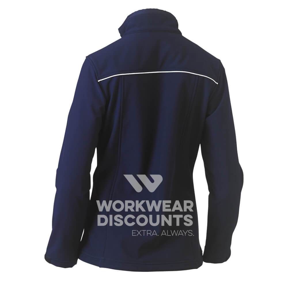 Bisley BJL6060 Womens Soft Shell Jacket Navy Back