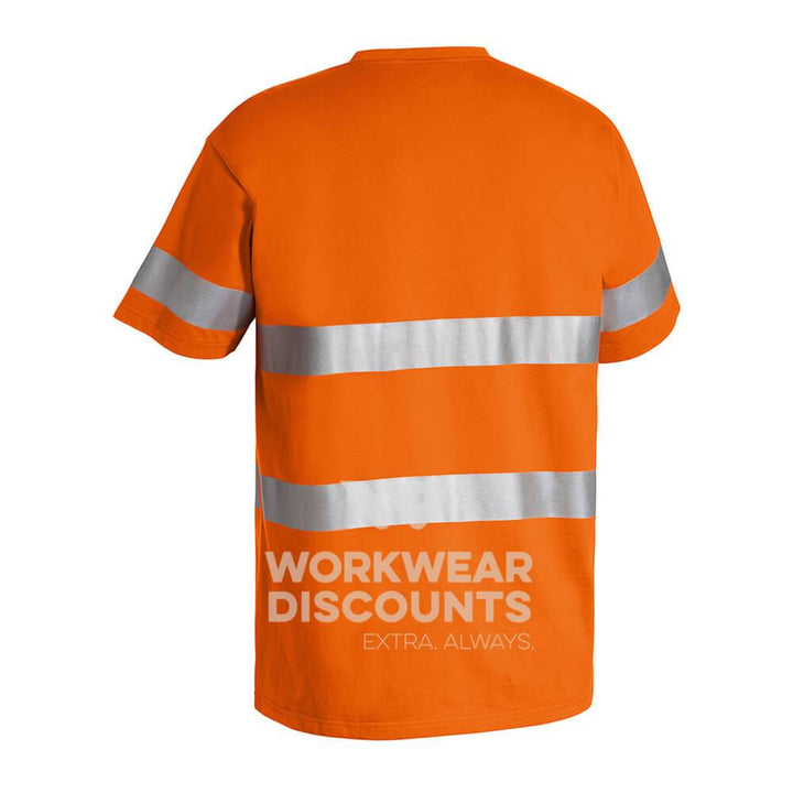 Bisley BK1017T Hi-Vis Taped Cotton T-Shirt Orange Back