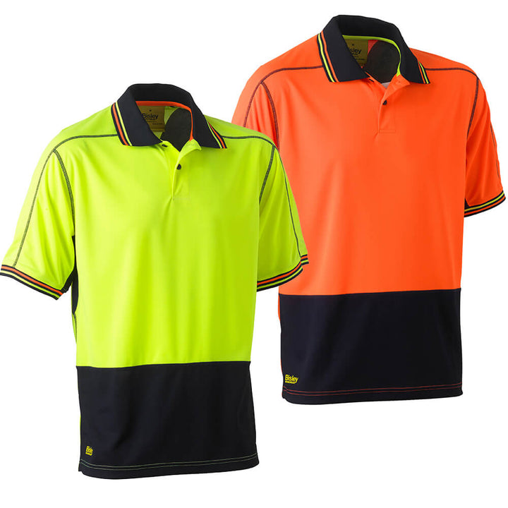 Bisley BK1219 Two Tone Hi-Vis Polyester Mesh Polo Short Sleeve