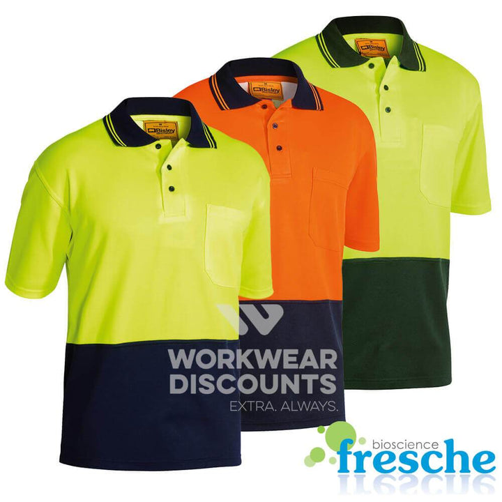 Bisley BK1234 Hi-Vis Cotton Backed Polo Short Sleeve