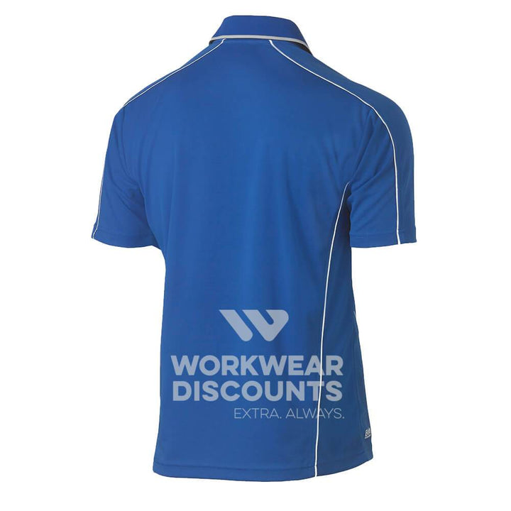 Bisley BK1425 Cool Mesh Polo Shirt with Reflective Piping Short Sleeve Royal Back