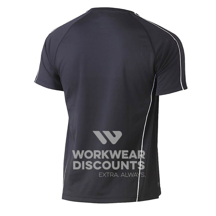 Bisley BK1426 Cool Mesh Tee Shirt with Reflective Piping Short Sleeve Charcoal Back