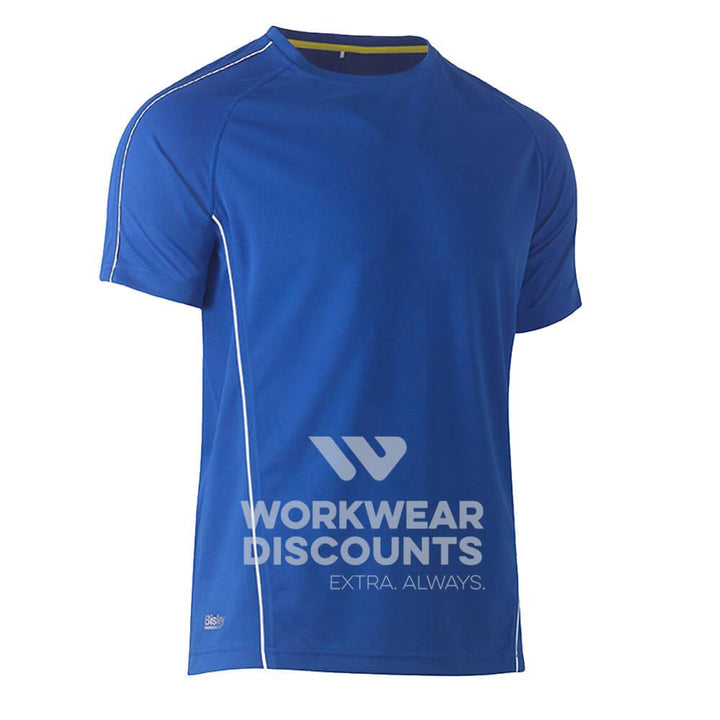Bisley BK1426 Cool Mesh Tee Shirt with Reflective Piping Short Sleeve Royal Front