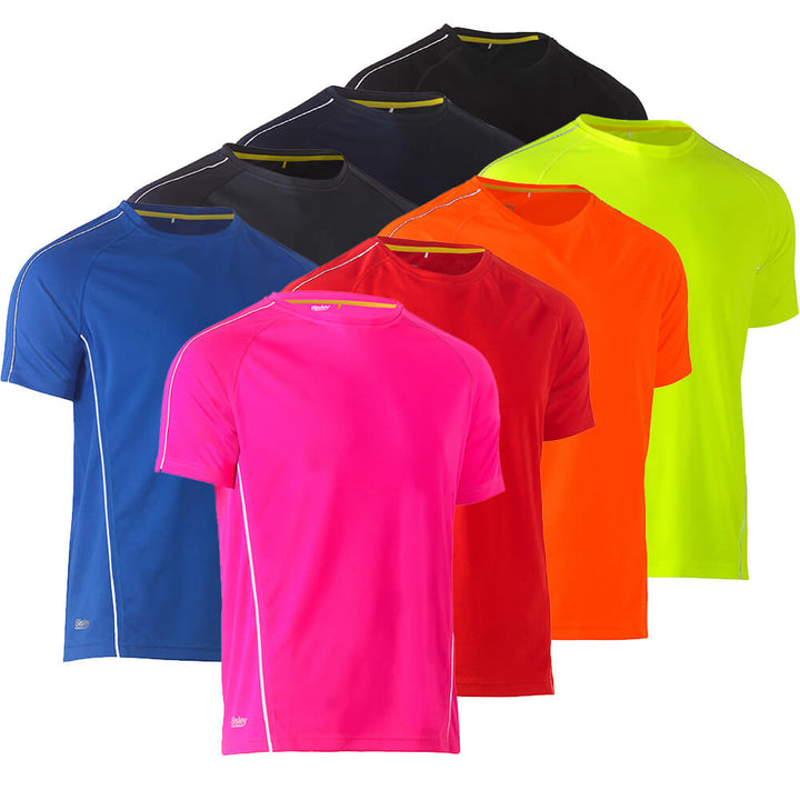 Bisley BK1426 Cool Mesh Tee Shirt with Reflective Piping Short Sleeve