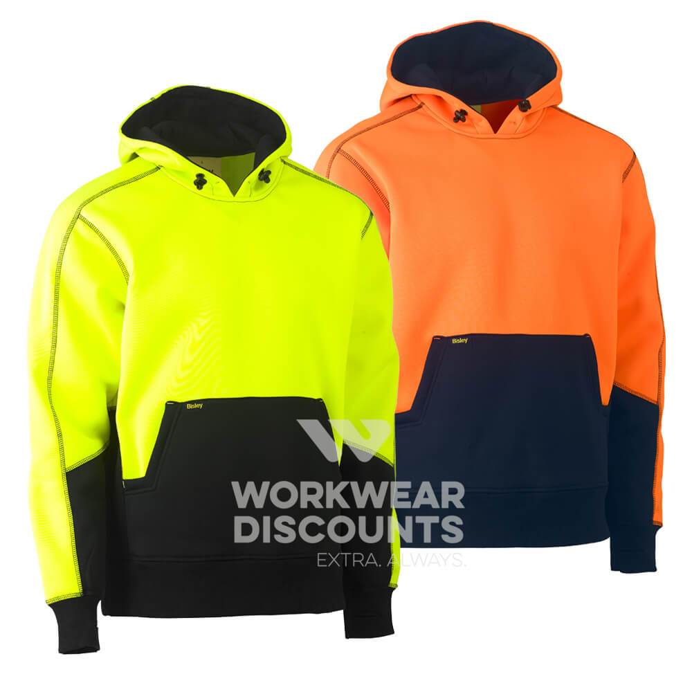 Bisley BK6619 Hi-Vis Pullover Polar Fleece Hoodie