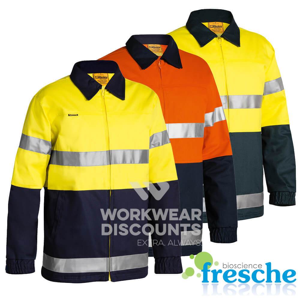 Bisley BK6710T Hi-Vis Taped Cotton Drill Jacket
