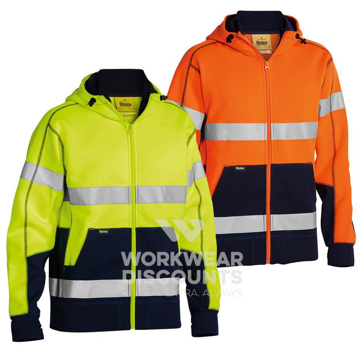Bisley BK6819T Hi-Vis Taped Polar Fleece Hoodie