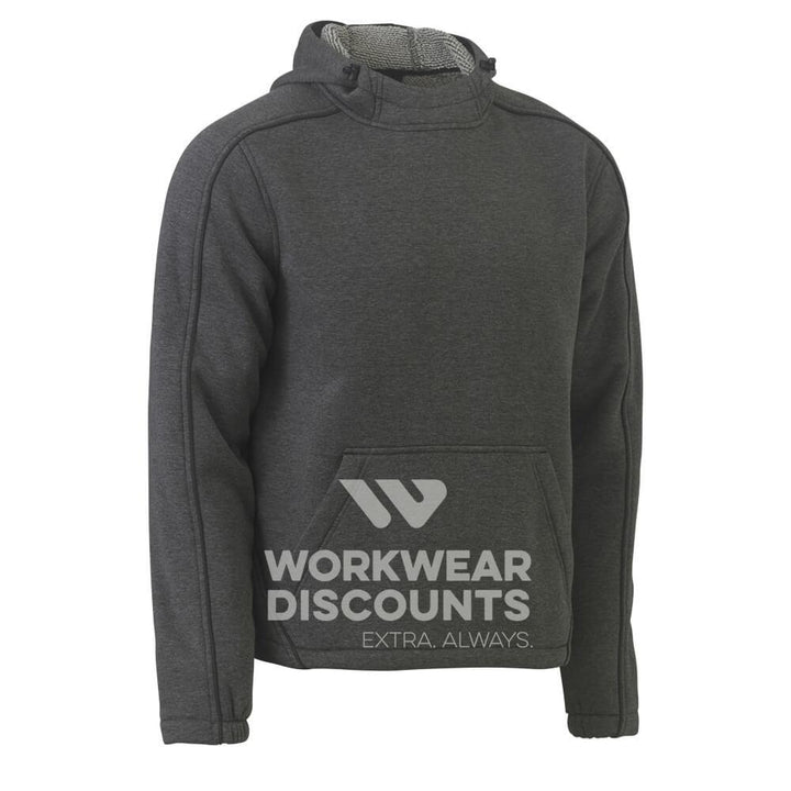 Bisley BK6983 Flex & Move Marle Fleece Hoodie Jumper Charcoal Front